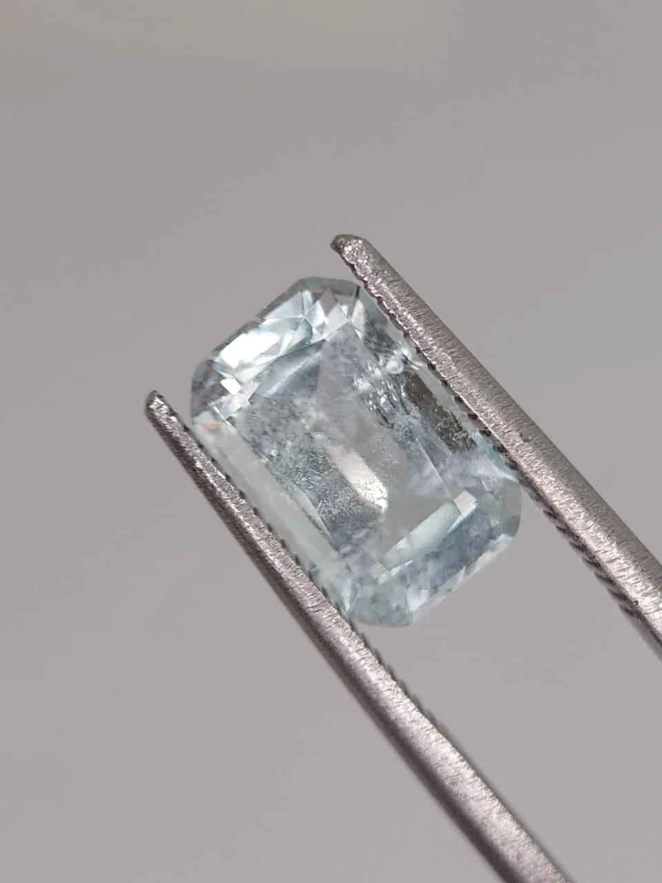 1ct Natural Long Cushion Faceted Aquamarine from Nigeria — view 5